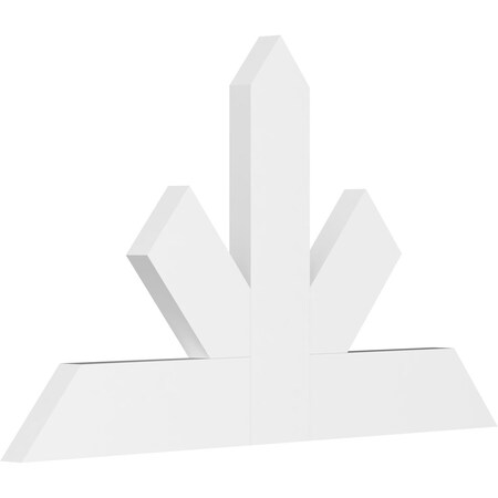 Ekena Millwork Saratoga Architectural Grade PVC Gable Bracket, 48"W x 28"H x 2"D x 6"F, 14/12 Pitch GBP048X28X0206SAR00